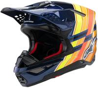 ALPINESTARS ALPINESTARS - Casco S-M10 LTD Edition 25 Dark Blue / Orange / Giallo Fluo / Rosso 2025 XXL
