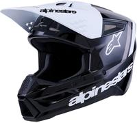 Alpinestars S-M3 Radium Casco da motocross, nero/bianco/grigio, Taglia XL (61/62)