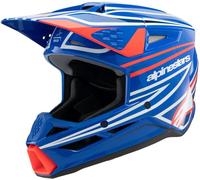 ALPINESTARS - Casco S-M3 Youth Wurx Blue / Rosso / Bianco / Nero 2025 Blu L