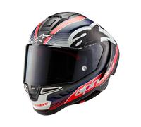 ALPINESTARS ALPINESTARS - Casco Supertech R10 Team Nero Carbon / Rosso Fluo / Dark Blue Matt M