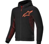 Felpa con cappuccio Alpinestars Chrome Air Sport nera rossa fluo