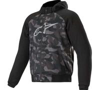 Alpinestars Chrome Camo Sport Felpa con cappuccio e zip da moto, nero-multicolore, taglia 2XL