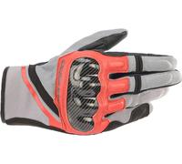 Alpinestars Chrome Guanti da moto, grigio/nero/rosso, Taglia 2XL