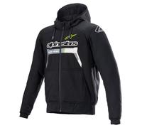 Alpinestars Felpa con cappuccio Chrome Ignition Nero/Giallo fluo/Grigio 4XL Uomo