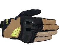 Alpinestars Chrome V2 Guanti da moto, Nero/Khaki, Taglia L