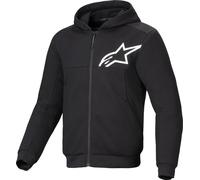 Alpinestars Chrome V2 Sport Felpa con cappuccio e zip da moto, nero, Taglia XXL