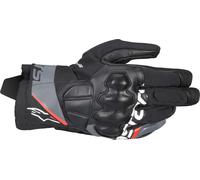 Alpinestars Corozal V3 Drystar Guanti da moto impermeabili, nero-grigio-rosso, taglia M per maschi