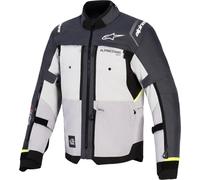 Alpinestars Cusco Drystar Giacca tessile da motocicletta impermeabile, Grigio scuro/grigio chiaro, Taglia M