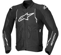 Alpinestars Dusk Giacca in pelle da moto, nero-bianco, taglia 58 per maschi