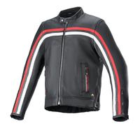 Alpinestars Dyno Giacca da moto in pelle nera-rossa-beige L