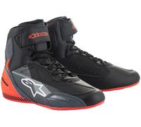 Alpinestars Faster 3 2024 Scarpe da moto traforate, nero-grigio-rosso, taglia 39 per maschi