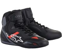 Alpinestars Faster-3 Rideknit Scarpe da moto, nero-grigio-rosso, taglia 45 per maschi
