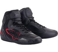 Alpinestars Faster 3 Rideknit Scarpe da moto, nero-grigio-rosso, taglia 43 44 per maschi