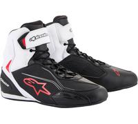 Alpinestars Faster-3 Scarpe moto, nero-bianco-rosso, taglia 40 41 per maschi