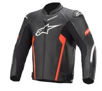 Alpinestars Faster V2 Giacca moto in pelle, nero-rosso, taglia 48