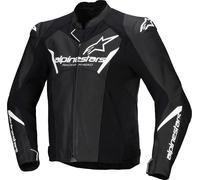 Alpinestars Faster V3 Airflow Giacca in pelle / tessuto da moto traforata, nero-bianco, taglia 54 per maschi