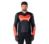 Giacca Pelle FASTER V3 AIRFLOW Nero Rosso ALPINESTARS - AN: 52