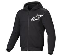 Alpinestars Chrome V2 Sport Felpa con cappuccio e zip da moto, nero, Taglia M