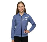 Alpinestars Felpa con cappuccio e zip da moto Stella Chrome V2 Sport Donna Blu Taglia S