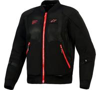 Alpinestars Flight Air Giacca tessile da motocicletta, nero-rosso, taglia 2XL per maschi