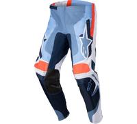 Alpinestars Fluid Agent Pantaloni Motocross, blu/arancione, Taglia 28