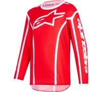 Alpinestars Fluid Apex Maglia Motocross Giovanile, bianco-rosso, taglia XL