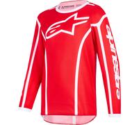 Maglia da motocross per bambini Alpinestars Fluid Apex rosso-bianco XL