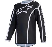 Maglia da motocross per bambini Alpinestars Fluid Apex nera-grigia S