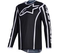 Maglia da motocross Alpinestars Fluid Apex nera-grigia S