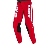 Alpinestars Fluid Apex Pantaloni Motocross Bambini, bianco-rosso, taglia XL