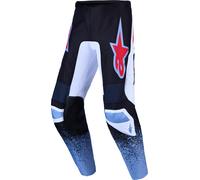 Alpinestars Fluid Drag Pantaloni da motocross, nero/bianco/rosso/blu, Taglia 28