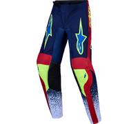 Alpinestars Fluid Drag Pantaloni Motocross Giovanili, blu/rosso/bianco, Taglia 30