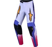 Alpinestars Fluid Drag Pantaloni Motocross Giovanili, viola/giallo/rosa, Taglia 24