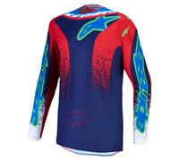 alpinestars Fluid Drag Uomo Maglia MX blu, taglia 2XL
