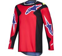 Alpinestars Fluid Grid Maglia da motocross, nero/rosso, Taglia M