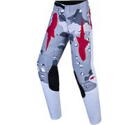 Alpinestars Fluid Lone Pantaloni Motocross Giovanili, grigio/bianco/rosso, Taglia 22
