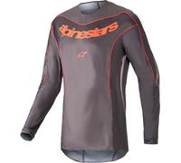 Alpinestars Fluid Lurv Maglia Motocross, grigio-rosso, taglia S per maschi