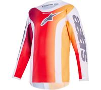Alpinestars Fluid Portl, maglia giovanile M male Rosso/Arancione/Grigio Chiaro/Grigio Scuro