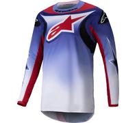Alpinestars Fluid Wurx Maglia da motocross, rosso-porpora, taglia L per maschi