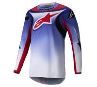 Alpinestars Fluid Wurx maglia da motocross viola-rosso fluo S