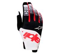Alpinestars Techstar Guanti da motocross, nero/bianco/rosso, Taglia L