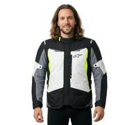 Alpinestars ST-1 impermeabile Giacca tessile moto, grigio scuro/nero/giallo neon, Taglia L