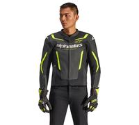 Giacca Pelle GP FORCE V2 AIRFLOW Nero Giallo ALPINESTARS - AN: 48