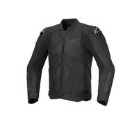 Giacca Pelle DUSK LEATHER Nero Oro ALPINESTARS - AN: 56