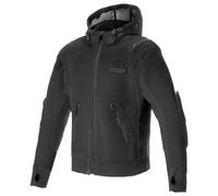 Alpinestars Moflow Air Tech Felpa con cappuccio e zip da moto, nero, Taglia L