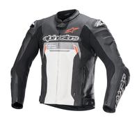 Alpinestars Missile V2 Ignition Giacca in pelle per moto, nero-bianco, taglia 54
