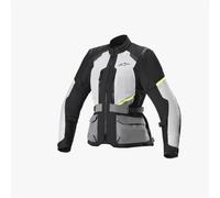 Alpinestars Stella Andes Air Drystar® impermeabile Giacca tessile moto da donna, nero-grigio, taglia L per donne