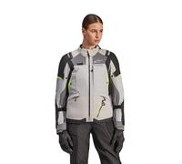Alpinestars Stella Andes V4 Drystar impermeabile Giacca tessile moto da donna, grigio scuro/nero/giallo, Taglia XL