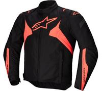 Alpinestars T-Jaws V4, giacca tessile impermeabile 4XL male Nero/Rosso Fluo