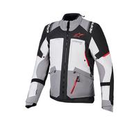 Alpinestars Andes V4 Drystar impermeabile Giacca tessile moto, grigio-rosso, taglia M per maschi
